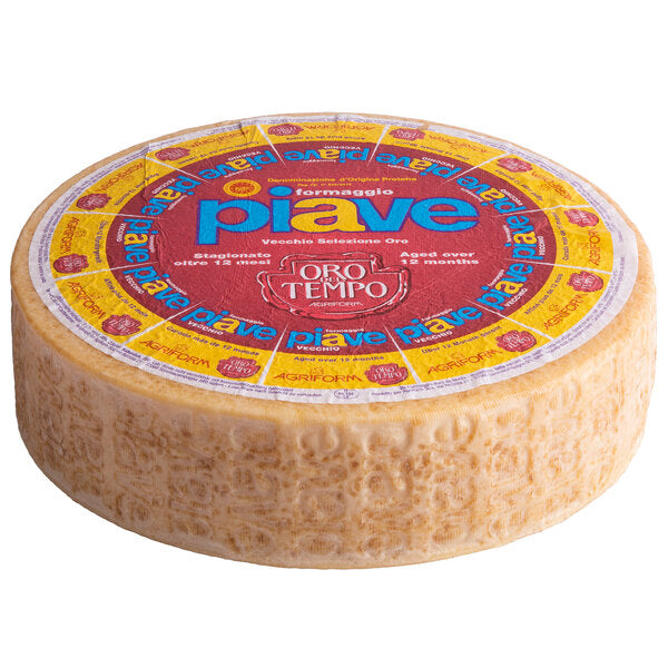 Agriform 14 lb. 12-Month Extra-Aged Piave Vecchio DOP Cheese Wheel