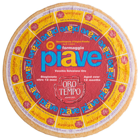 Agriform 14 lb. 12-Month Extra-Aged Piave Vecchio DOP Cheese Wheel