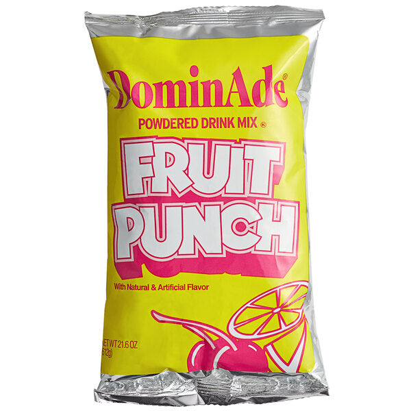 DominAde 21.6 oz. Fruit Punch Drink Mix - 12/Case