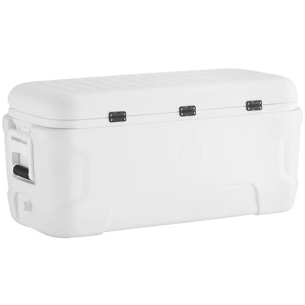 Igloo 50073 Marine Contour 120 Qt. White Cooler with Comfort Grip Side Handles