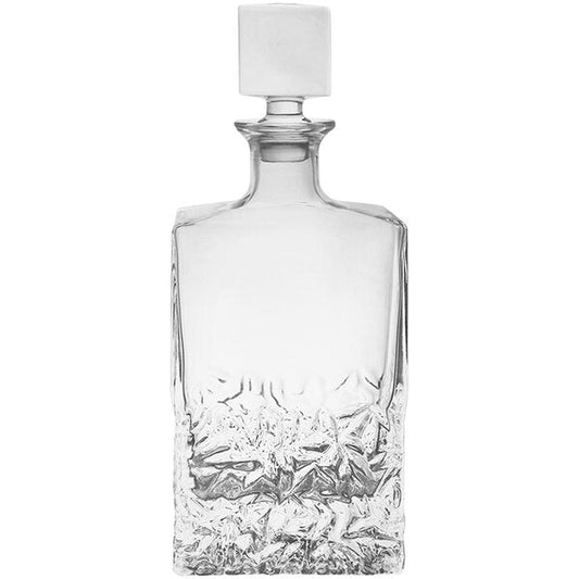 Franmara Jolie 26 oz. Rectangular Crystal Decanter with Crystal Stopper - 6/Case