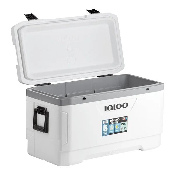 Igloo 49548 Marine Ultra 100 Qt. White Cooler with Comfort Grip Handles