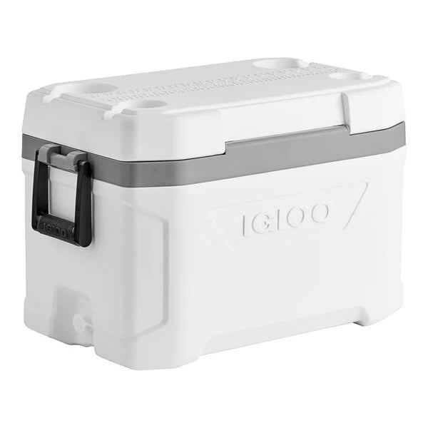 Igloo 50541 Marine Ultra 54 Qt. White Cooler with Comfort Grip Handles