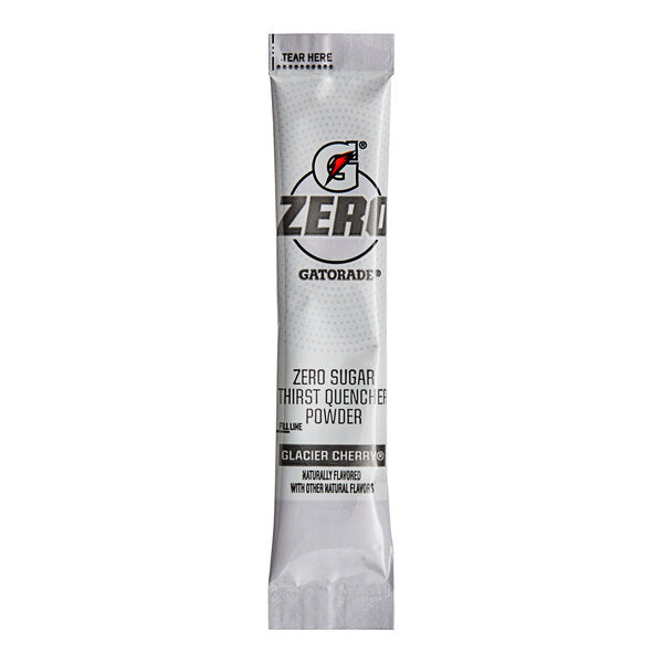 Gatorade Thirst Quencher Zero Sugar Glacier Cherry Sports Drink Powder Single Serve Stick - 120/Case