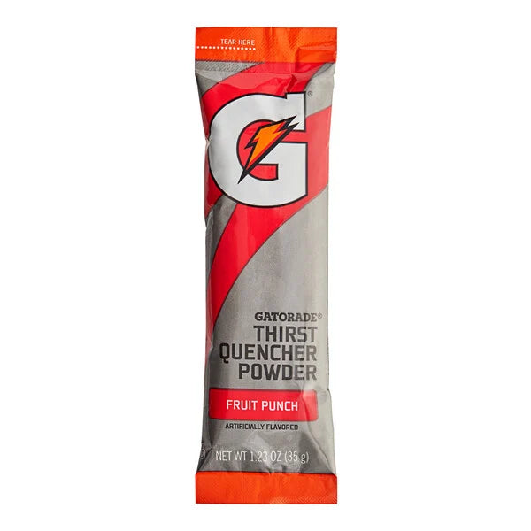 Gatorade Thirst Quencher Fruit Punch Sports Drink Powder Single Serve Stick - 80/Case