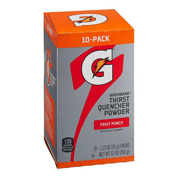 Gatorade Thirst Quencher Fruit Punch Sports Drink Powder Single Serve Stick - 80/Case