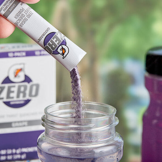 Gatorade Thirst Quencher Zero Sugar Grape Sports Drink Powder Single Serve Stick - 120/Case