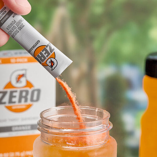 Gatorade Thirst Quencher Zero Sugar Orange Sports Drink Powder Single Serve Stick - 120/Case