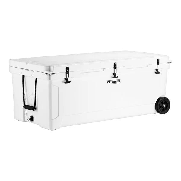 CaterGator CG200WHW White 210 Qt. Mobile Rotomolded Extreme Outdoor Cooler / Ice Chest