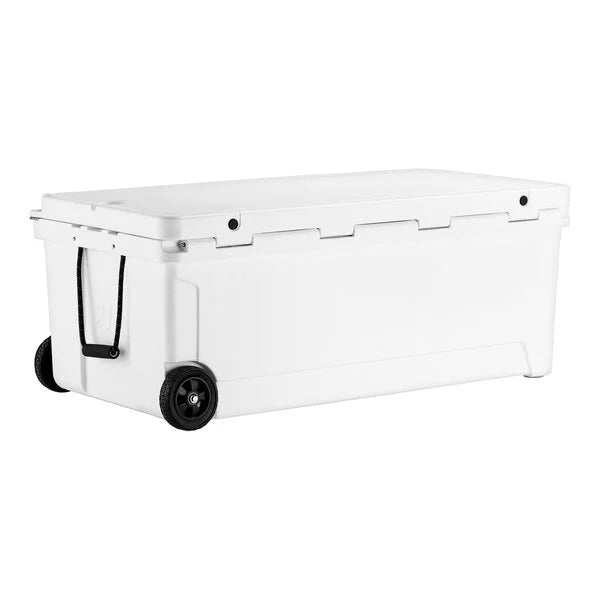 CaterGator CG200WHW White 210 Qt. Mobile Rotomolded Extreme Outdoor Cooler / Ice Chest