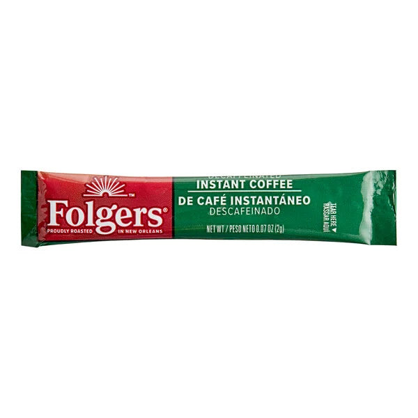 Folgers Classic Decaf Instant Coffee Packets - 72/Case