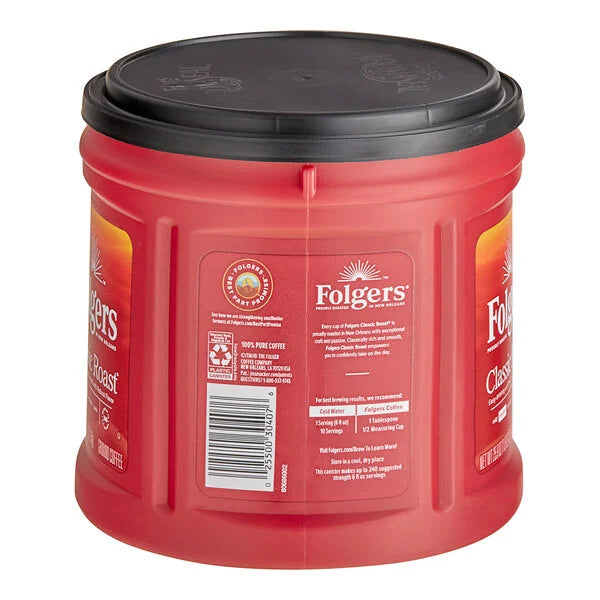 Folgers Classic Roast Ground Coffee Can 25.9 oz.