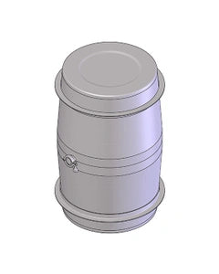 80 Gallon Stainless Steel Wine Barrel w/2 Tri-Clover