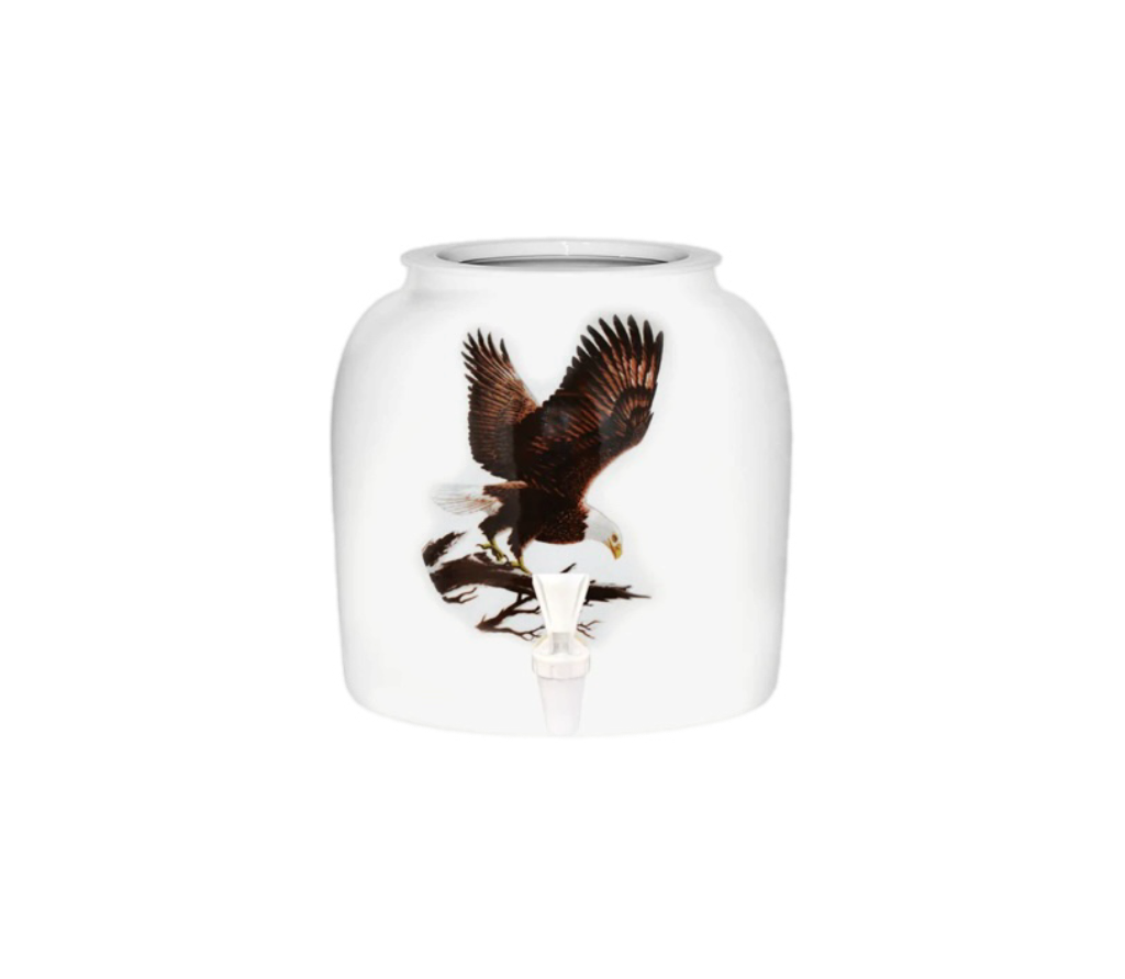 GEO Porcelain Ceramic Crock Water Dispenser - Eagle