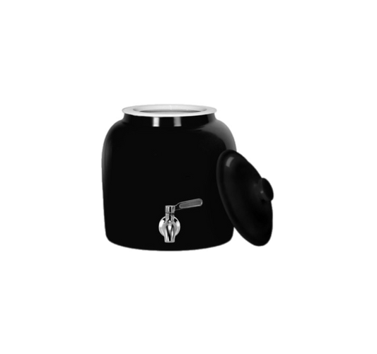 GEO Porcelain Ceramic Crock Water Dispenser - Black