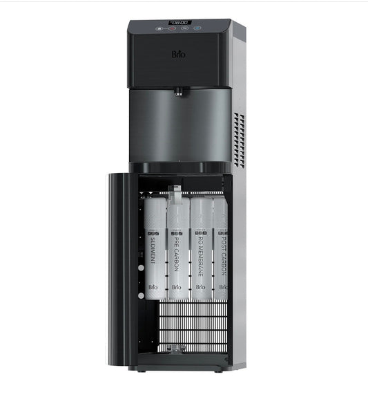 BRIO Moderna 4-Stage Reverse Osmosis Black Stainless Bottless Water Cooler