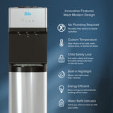 BRIO 500 Series No-Line Black Stainless Steel Bottom Load Water Cooler